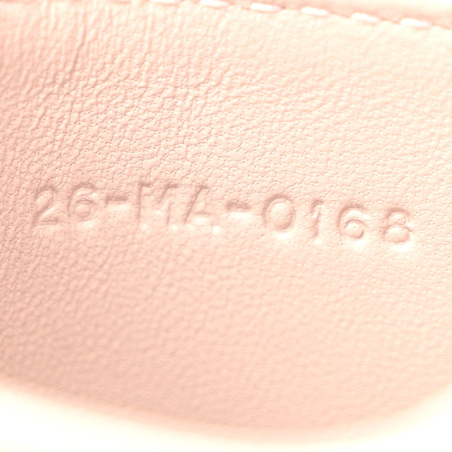 Grained Calfskin Cannage Diorama Card Holder Rose Poudre