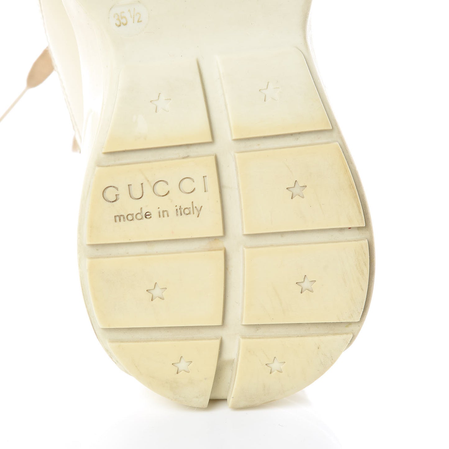 Calfskin Logo Womens Rhyton Sneakers 35.5 Ivory
