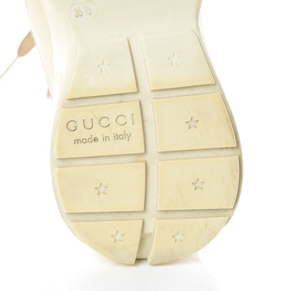 Gucci Calfskin Logo Womens Rhyton Sneakers 35.5 Ivory 10 of 16