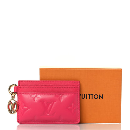 Louis Vuitton Lambskin Embossed Monogram Coussin Card Holder Bougainvillier 7 of 7