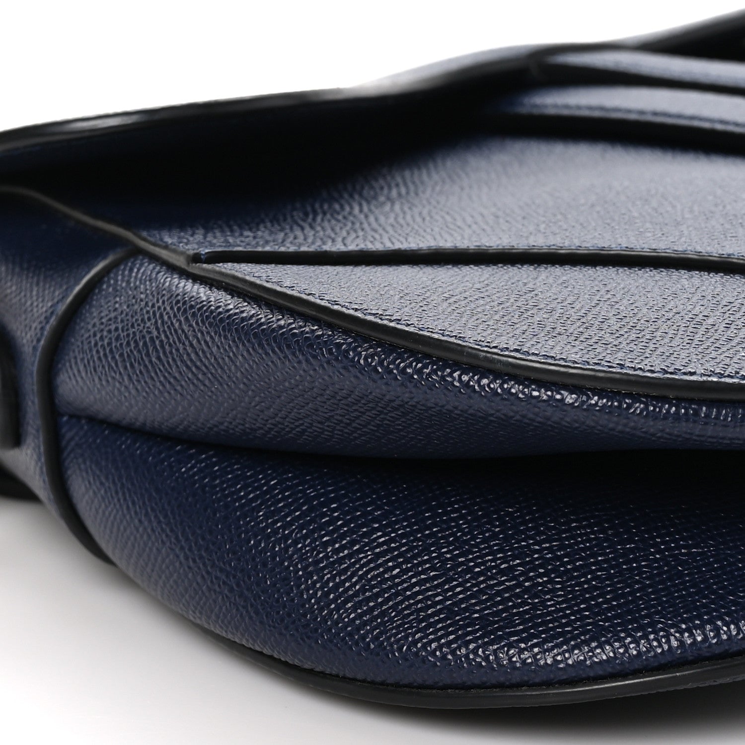 Christian Dior Grained Calfskin Saddle Bag Navy 9 of 10