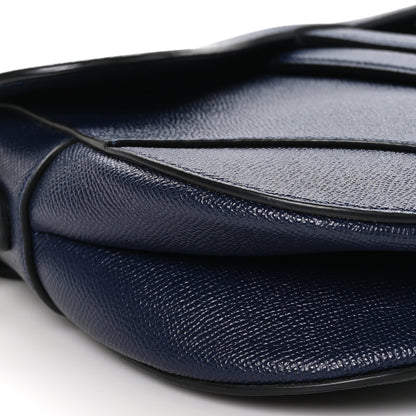 Christian Dior Grained Calfskin Saddle Bag Navy 9 of 10