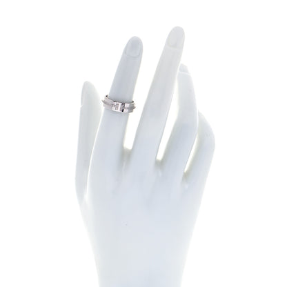 Tiffany 18K White Gold Diamond Wide T Two Ring 49 5 2 of 5