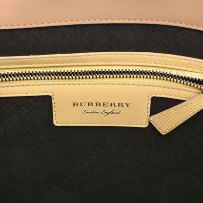 Burberry Trench Calfskin Medium DK88 Top Handle Bag Yellow Beige Red 6 of 11