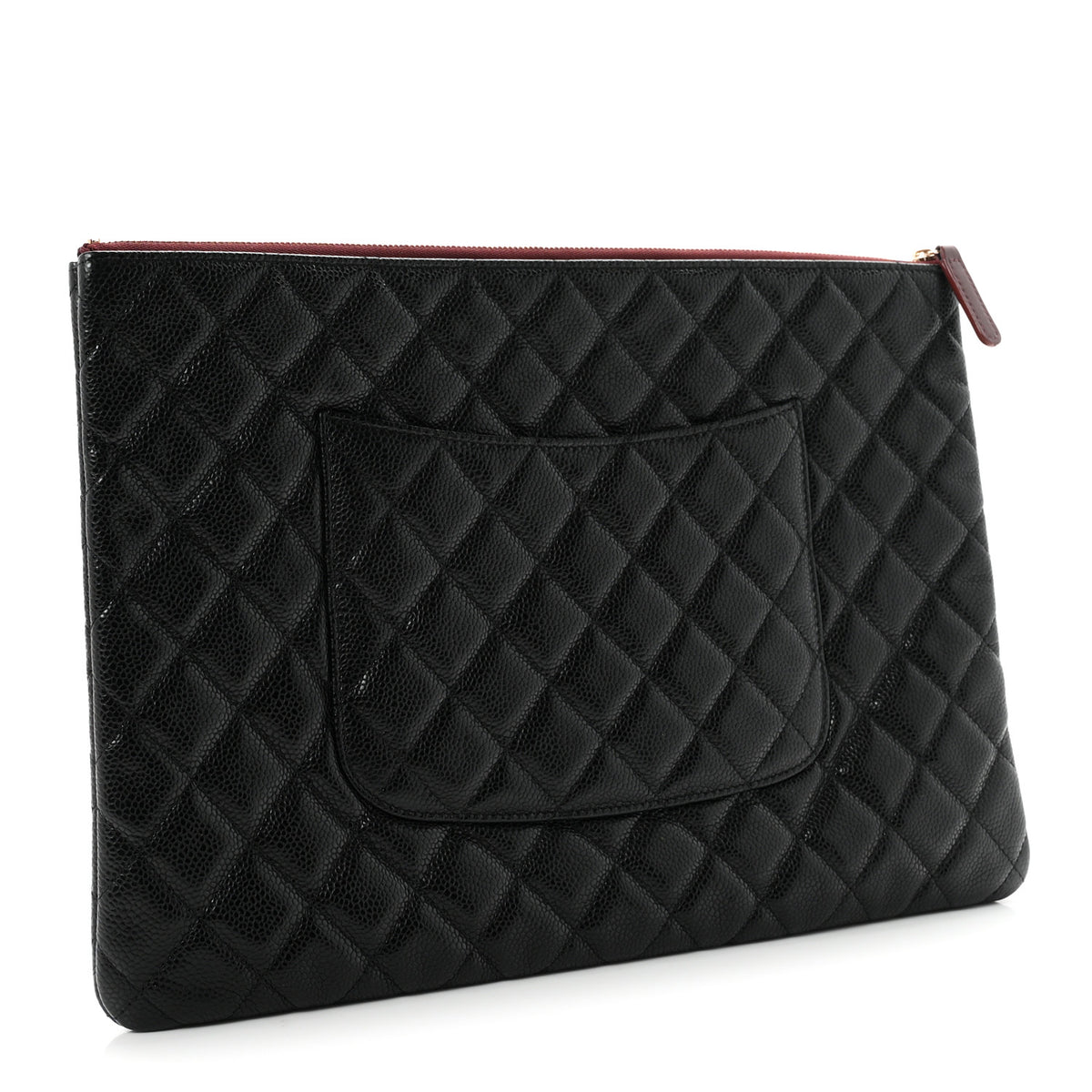 Chanel Caviar Quilted Large Cosmetic Case Black 3 of 8