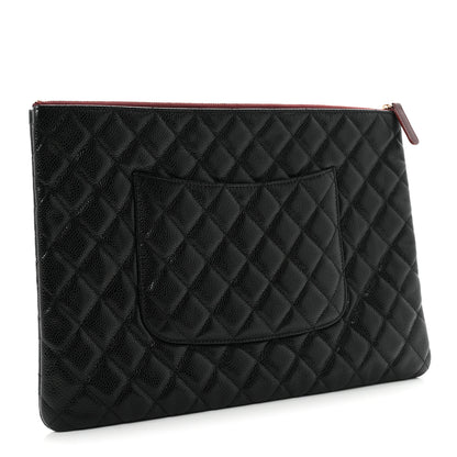 Chanel Caviar Quilted Large Cosmetic Case Black 3 of 8