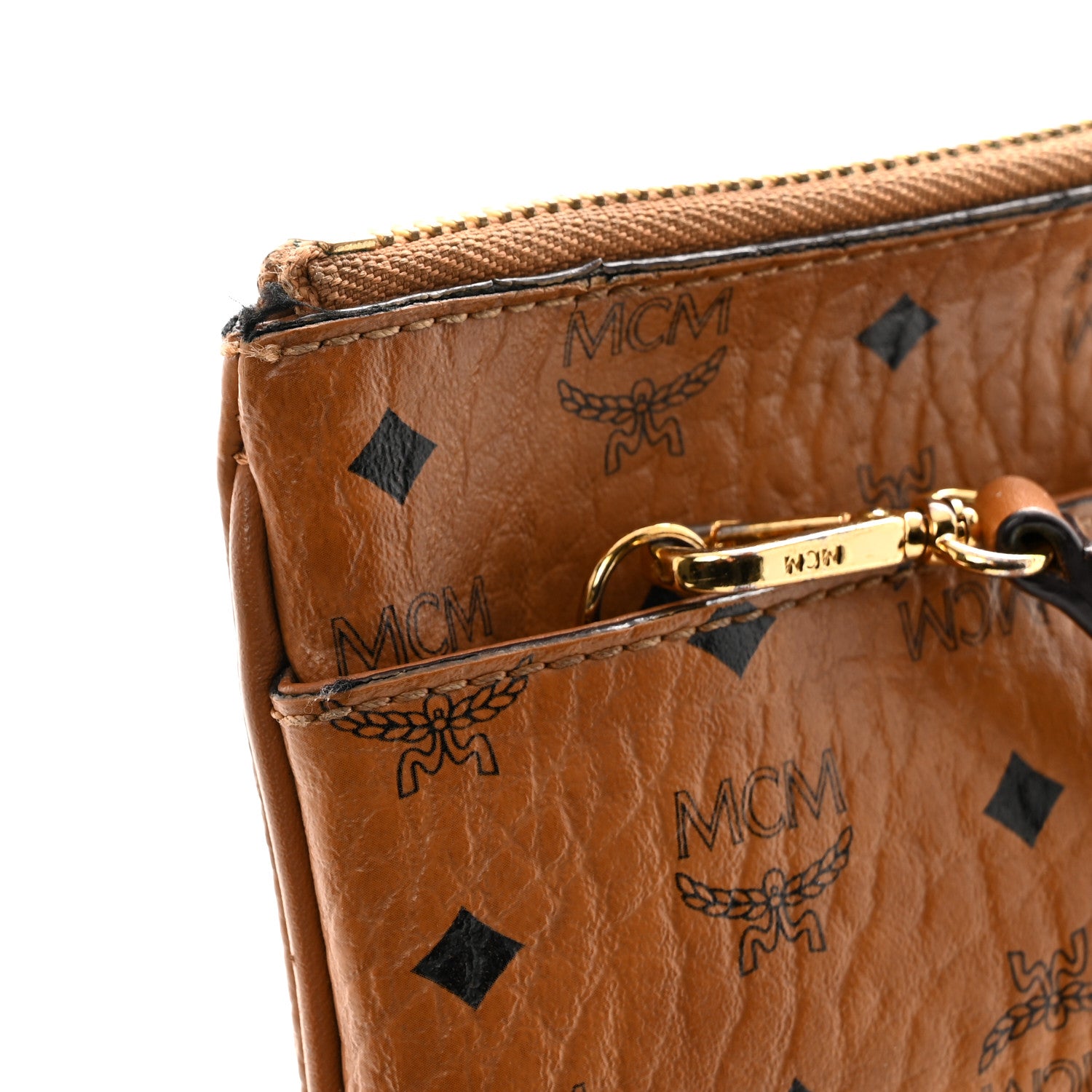 MCM Visetos Medium Crossbody Pouch Cognac 1810743 – FASHIONPHILE