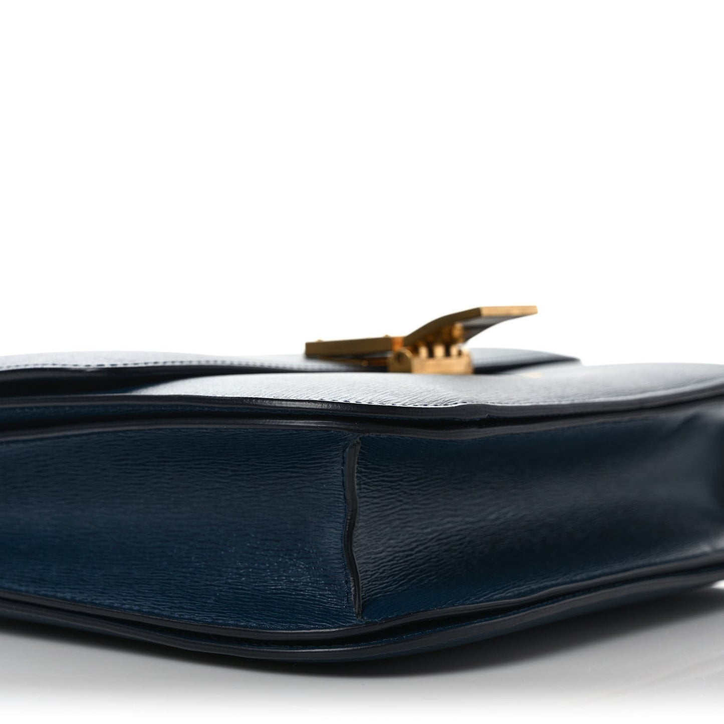 Liege Calfskin Medium Classic Box Flap Bag Abyss Blue
