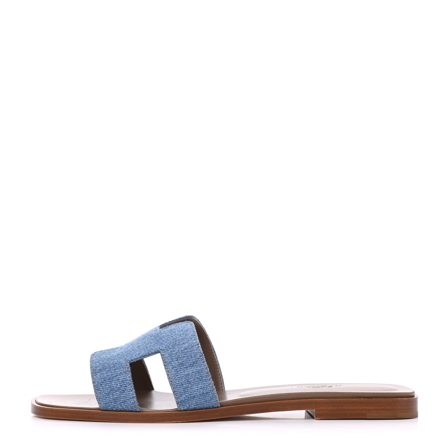 Hermes Denim Canvas Oran Sandals 39 Bleu Clair 1 of 13