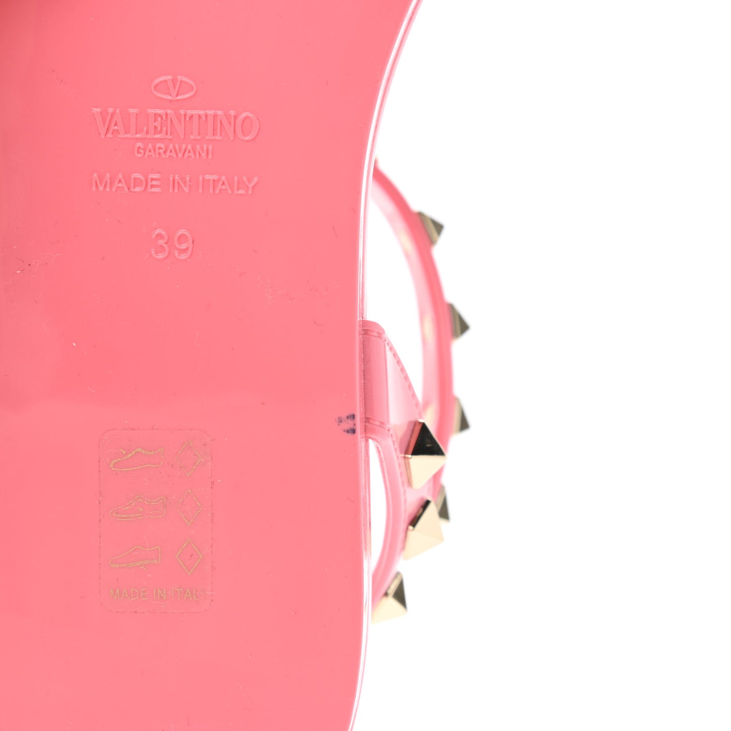 PVC Jelly Rockstud Caged Sandals 39 Sweet Pink