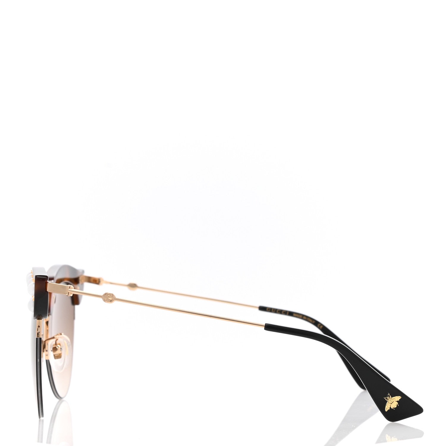 Gucci Pearl Cat Eye Sunglasses GG0212S Tortoise 3 of 8