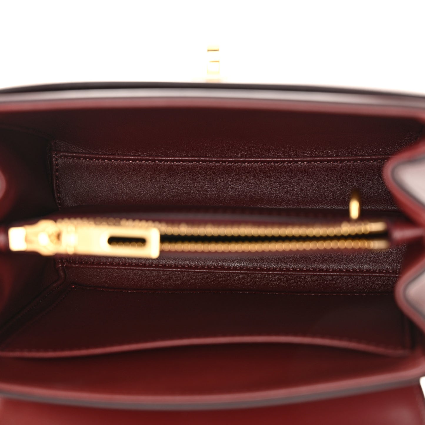 Satinated Calfskin Mini 16 Top Handle Bag Light Burgundy