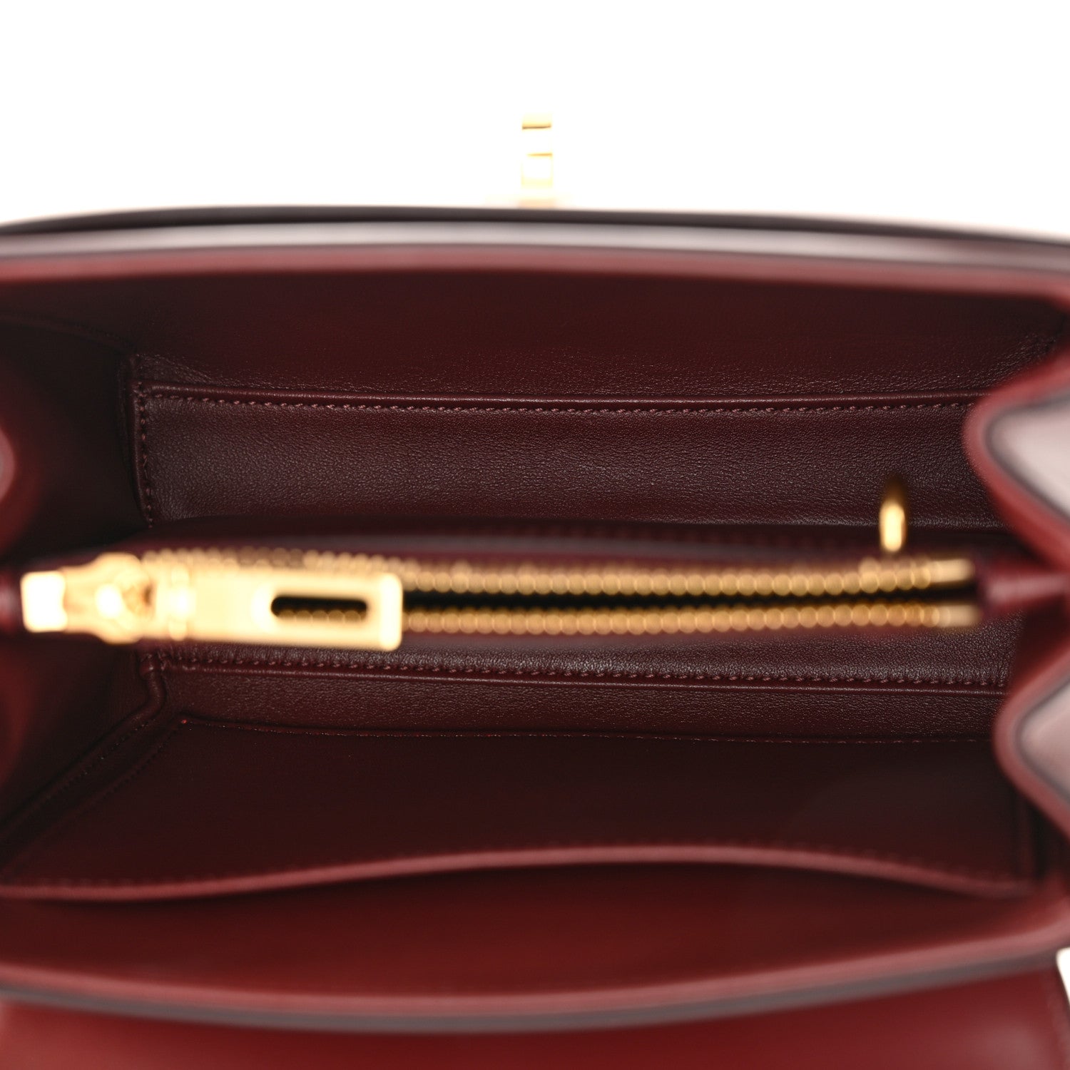 Celine Satinated Calfskin Mini 16 Top Handle Bag Light Burgundy 5 of 11