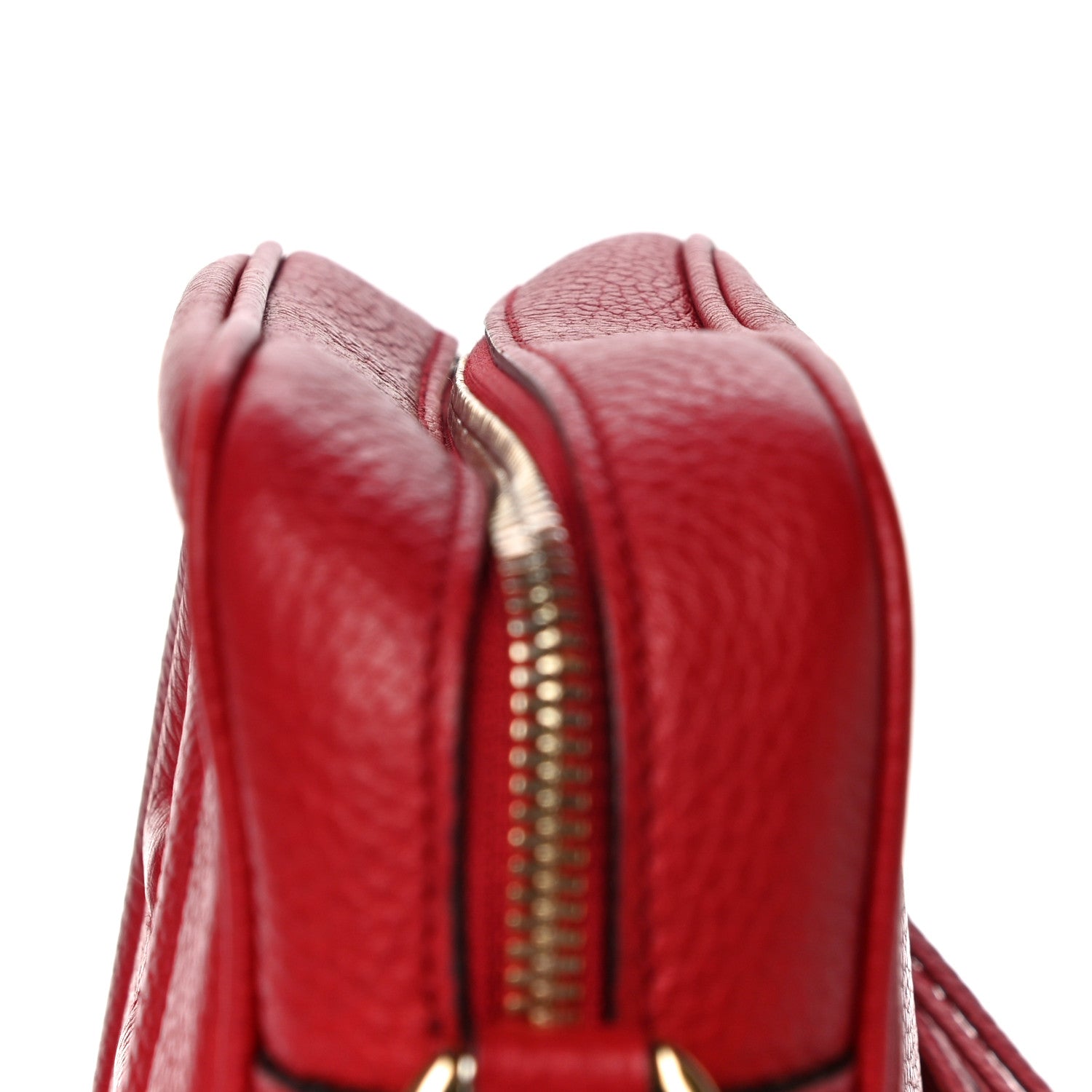 Gucci Pebbled Calfskin Small Soho Disco Bag Tabasco Red 12 of 17