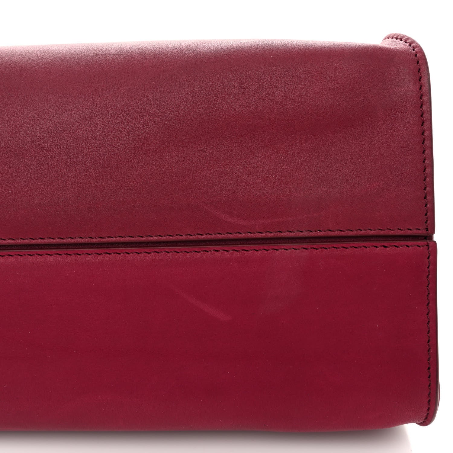 The Row Polished Saddle Calfskin Alexia Bag Amaranto 13 of 16