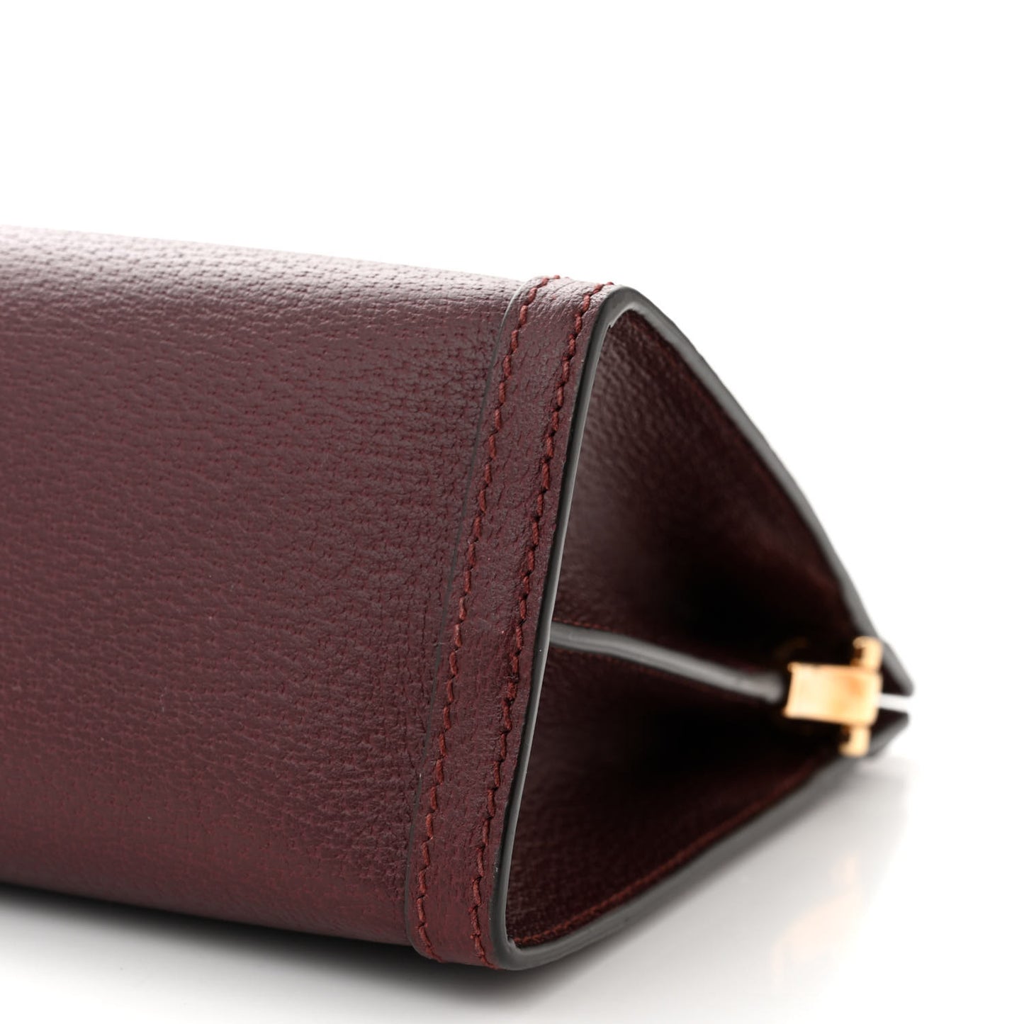 Textured Calfskin Web Medium Ophidia Chain Shoulder Bag Vintage Bordeaux
