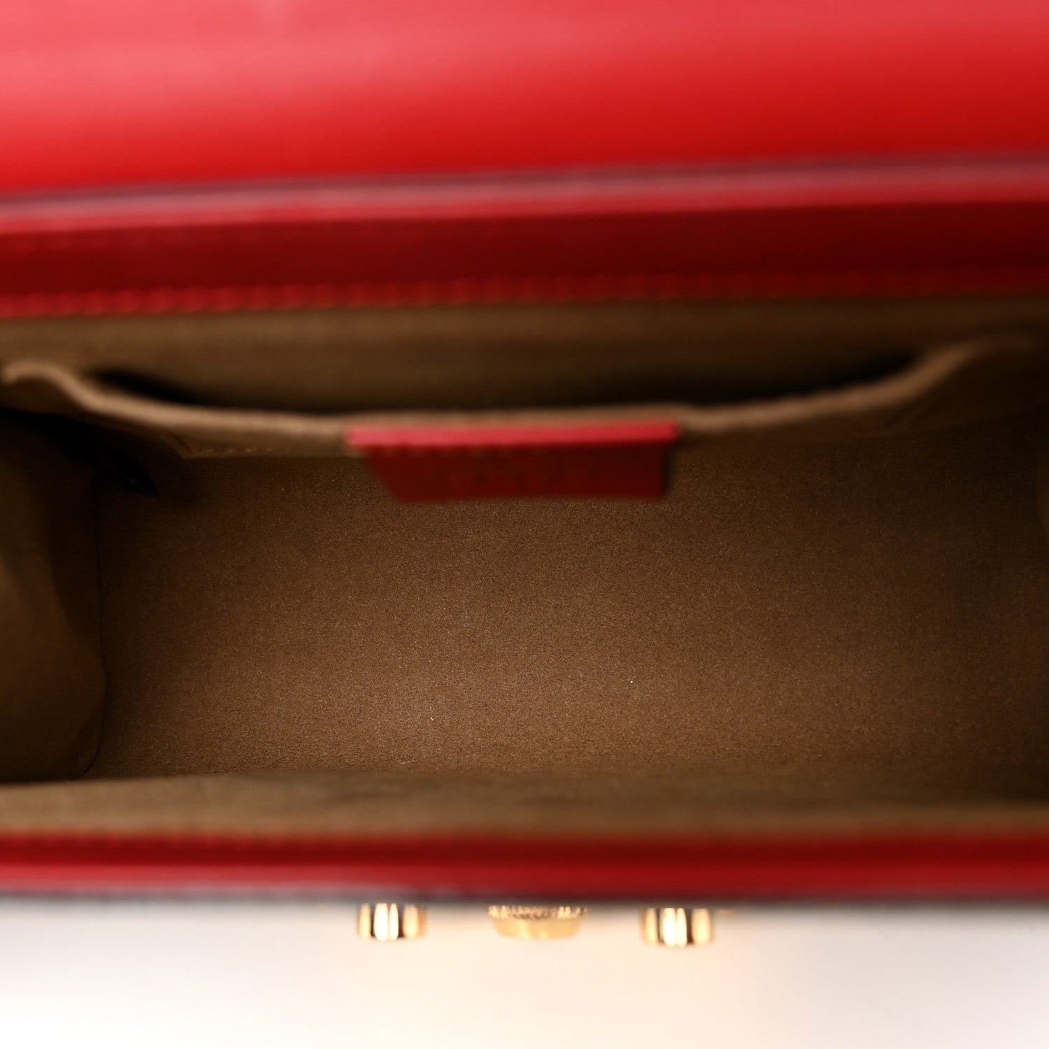 Gucci GG Supreme Monogram Calfskin Small Padlock Shoulder Bag Beige Hibiscus Red New Rosette 5 of 12