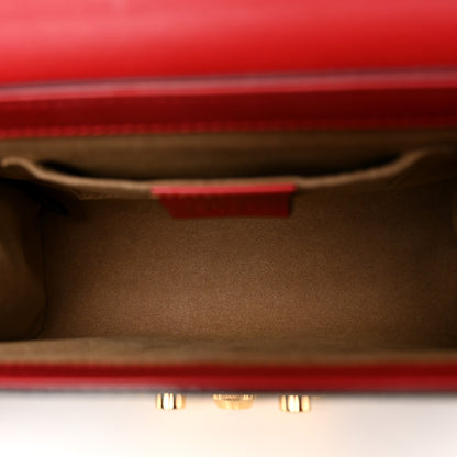 Gucci GG Supreme Monogram Calfskin Small Padlock Shoulder Bag Beige Hibiscus Red New Rosette 5 of 12