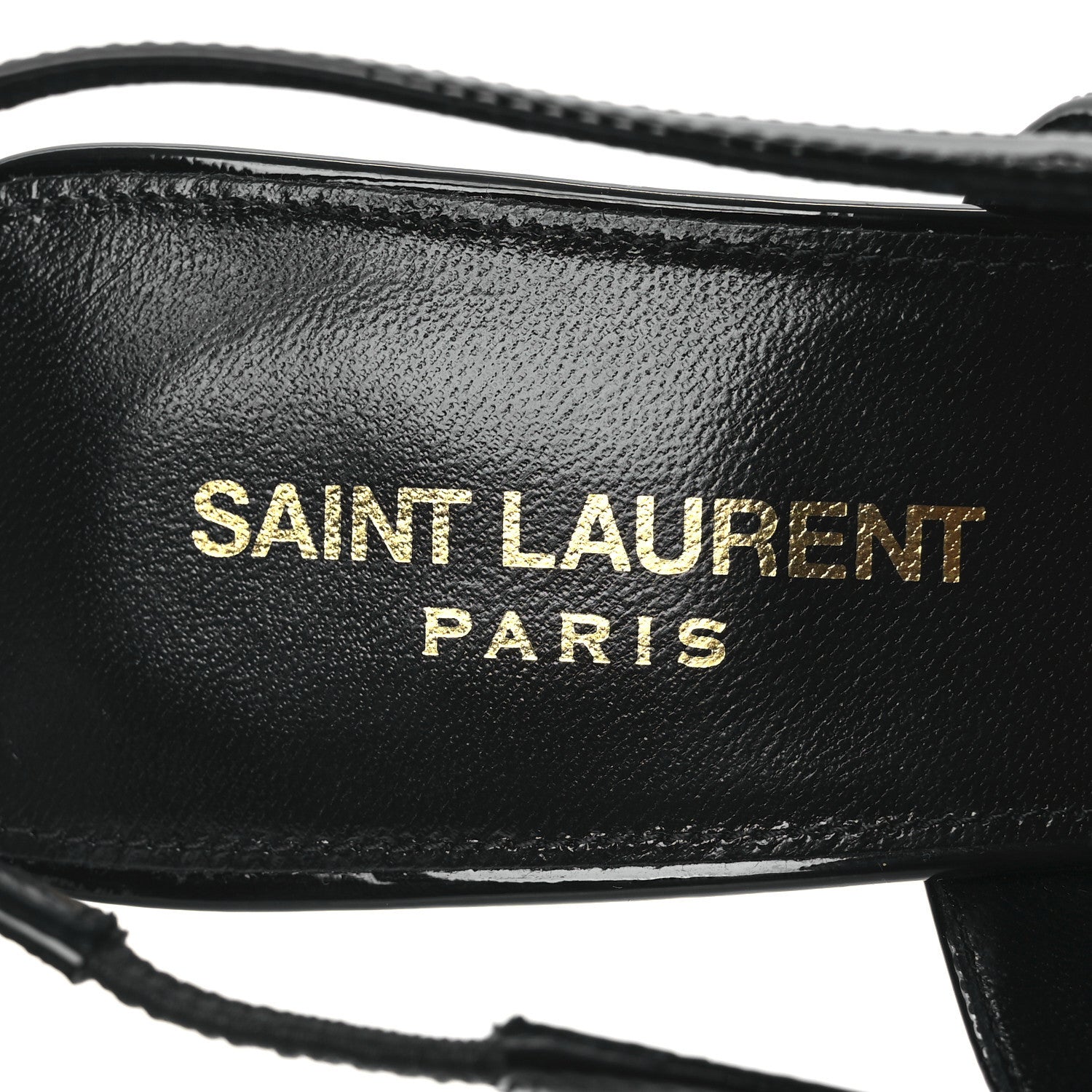 Saint Laurent Patent Carine 55 Slingback Pumps 37 Black 9 of 11