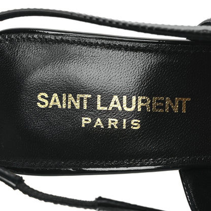 Saint Laurent Patent Carine 55 Slingback Pumps 37 Black 9 of 11