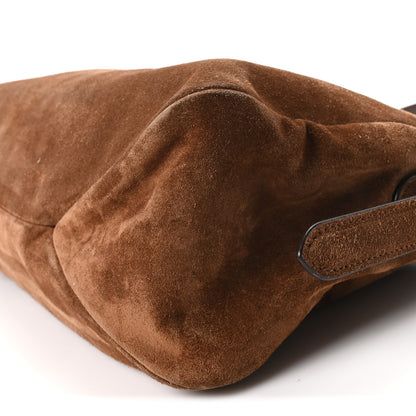 Prada Scamosciato Suede Large Aimee Shoulder Bag Cacao 10 of 10