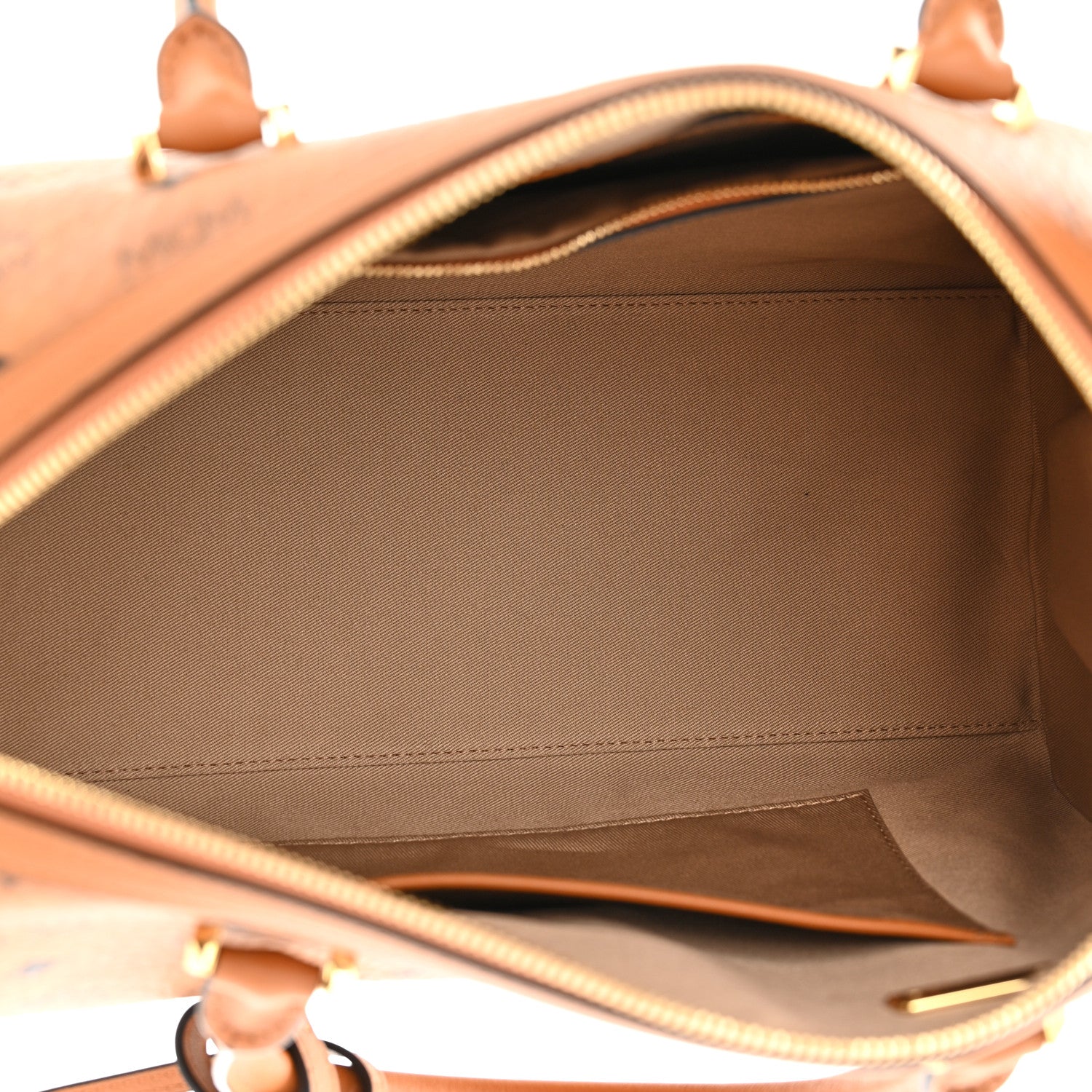 MCM Visetos Medium Boston Bag Cognac 5 of 11