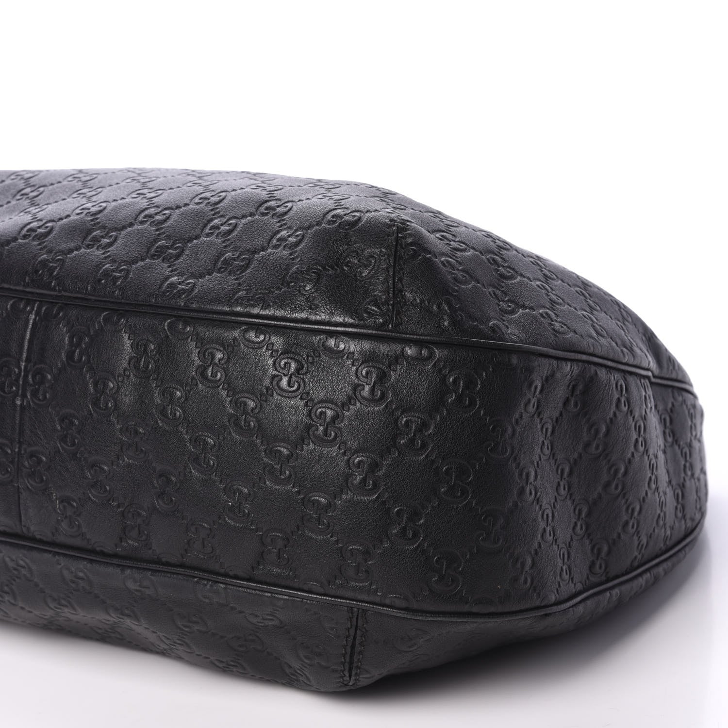 Gucci Guccissima Large New Ladies Web Hobo Black 7 of 10