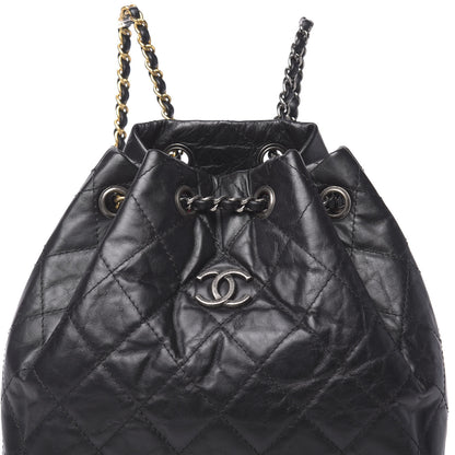 Chanel Aged Calfskin Quilted Small Gabrielle Backpack Black 9 of 14