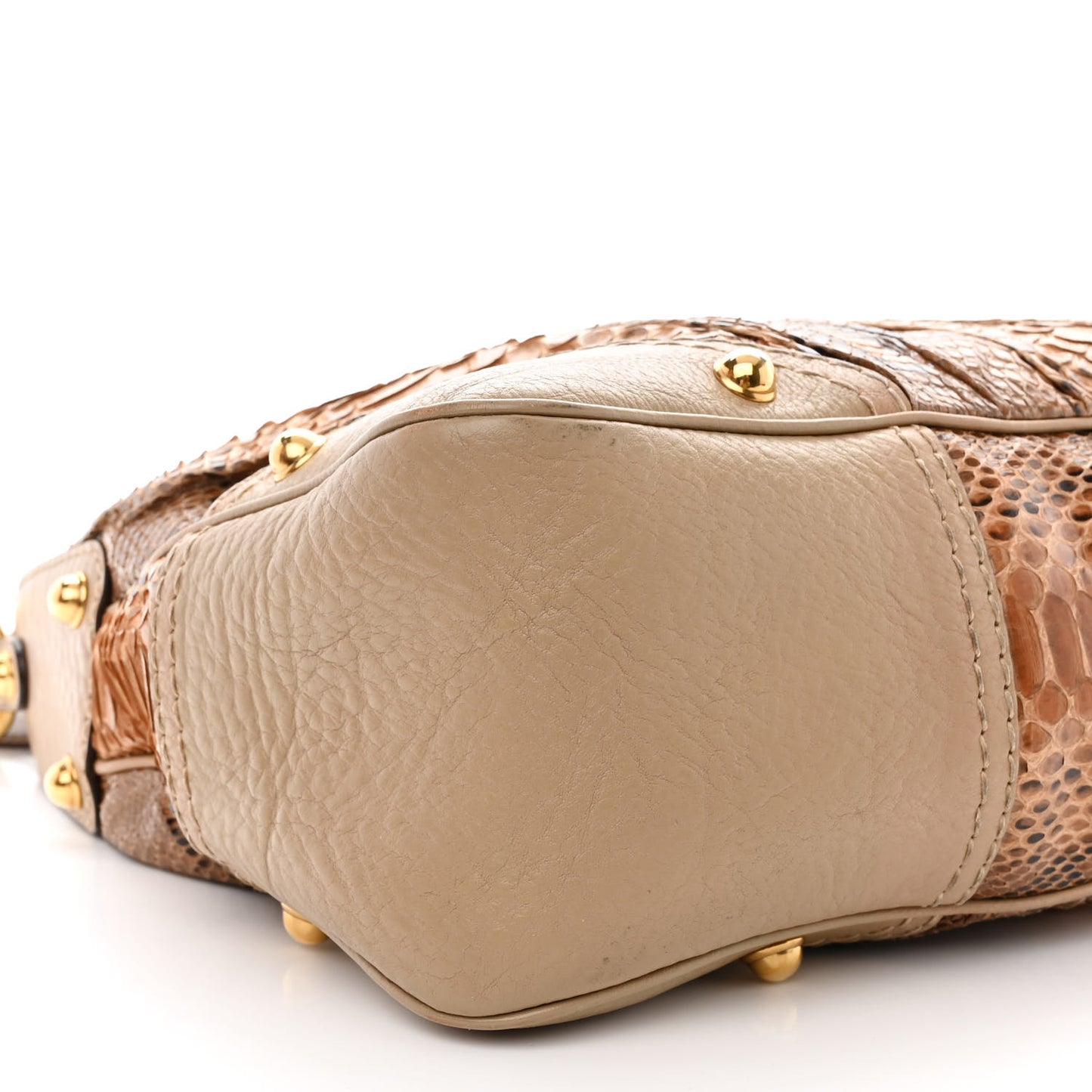 Snakeskin Medium Jockey Hobo Brown