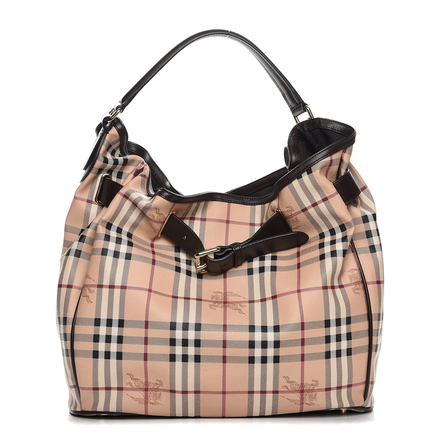 Haymarket Check Medium Walden Belted Hobo Chocolate