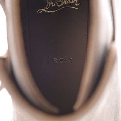 Christian Louboutin Veau Velours Grosgrain Cortino Boots 40.5 Mandorla 8 of 9
