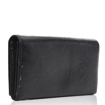 Balenciaga Agneau Giant 12 Silver Hardware Money Wallet Black 3 of 14