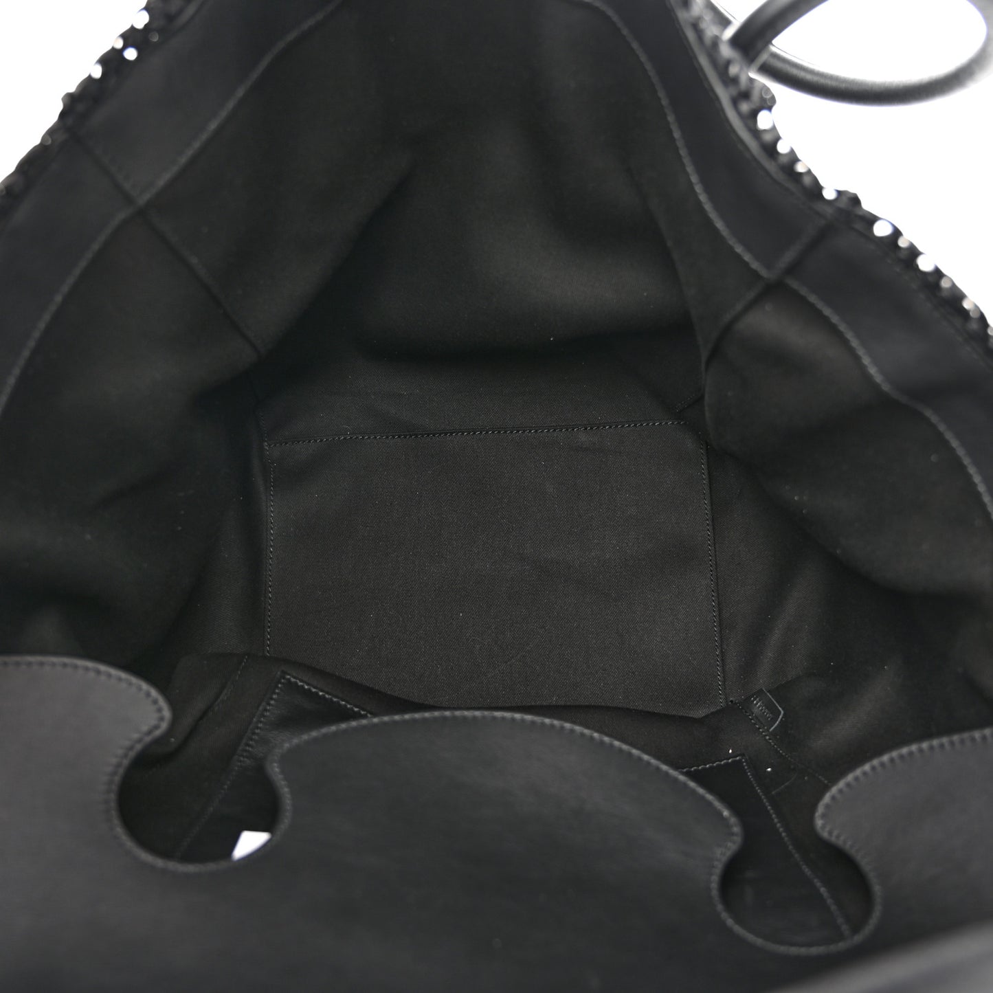 Raffia Calfskin Pipe Bag Black