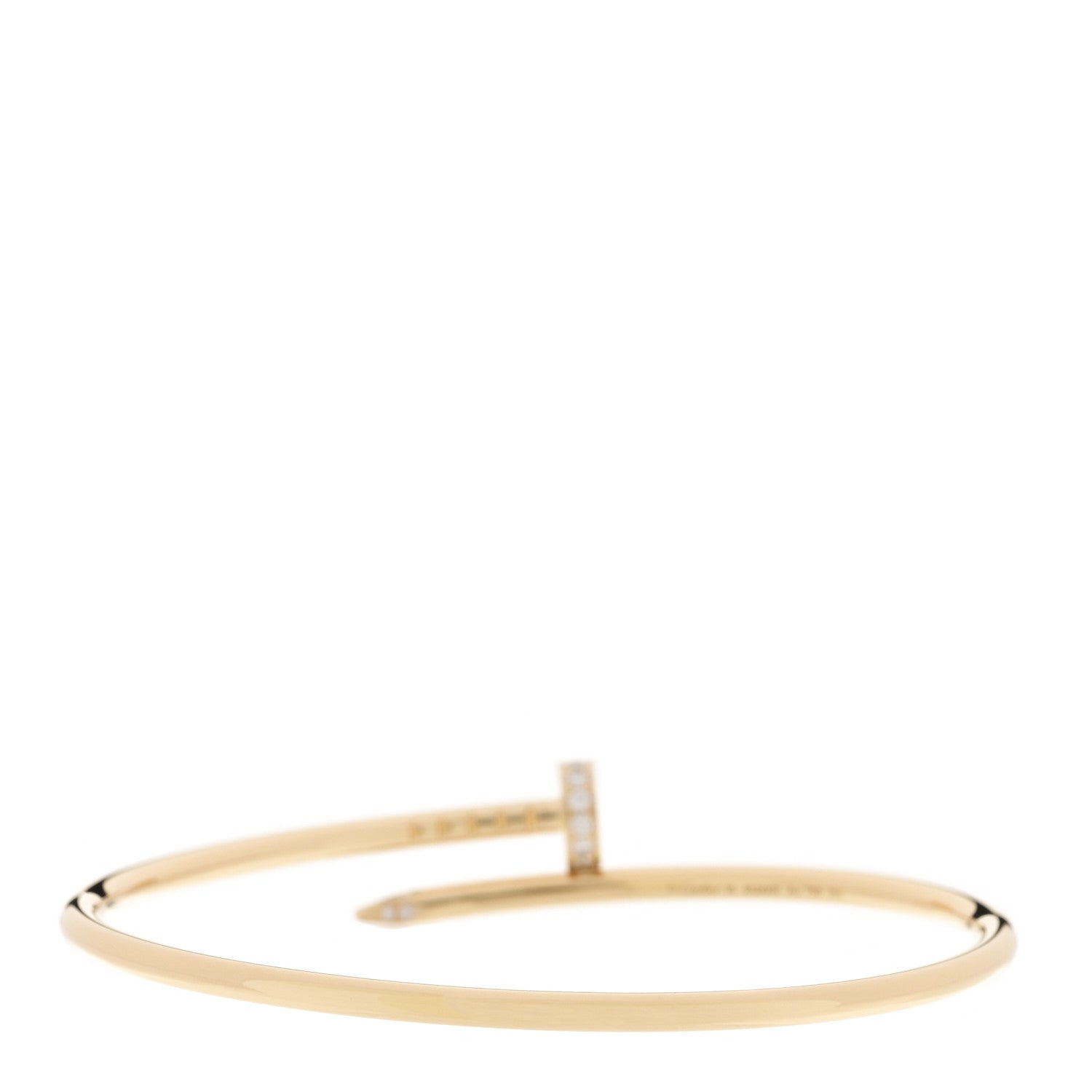 Cartier 18K Yellow Gold Diamond Small Juste Un Clou Bracelet 16 2 of 5