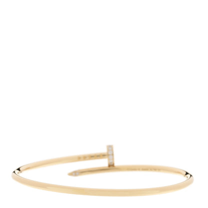 Cartier 18K Yellow Gold Diamond Small Juste Un Clou Bracelet 16 2 of 5