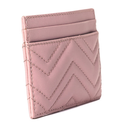 Gucci Calfskin Matelasse GG Marmont Card Holder Perfect Pink 2 of 8