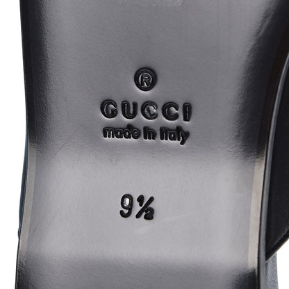 Gucci X MLB Lambskin NY Yankees Embroidered Mens GG Slippers 9.5 Black 7 of 8