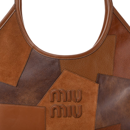 Miu Miu Nappa Patchwork Ivy Bag Cognac 7 of 9