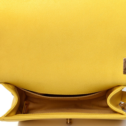 Chanel Caviar Quilted Small Boy Flap Yellow 4 of 4