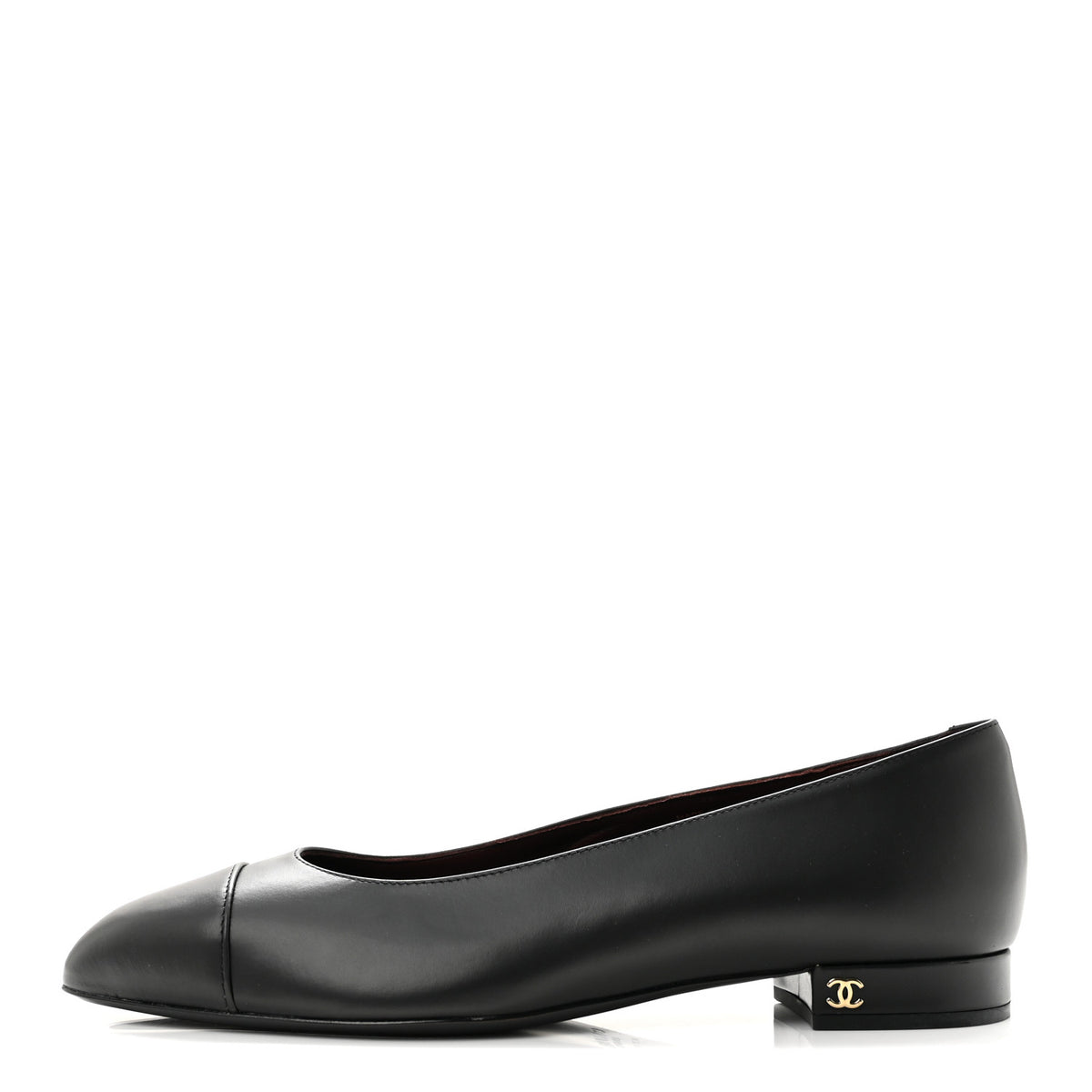 Chanel Lambskin Cap Toe CC Uniform Ballerina Flats 41 Black 1 of 12