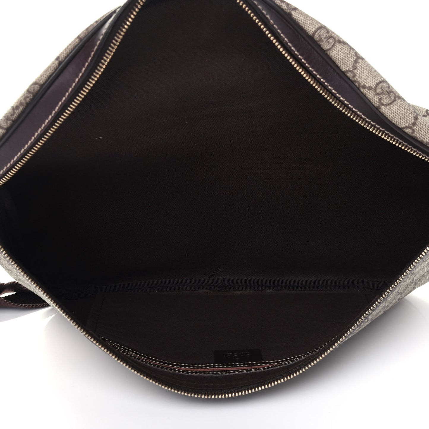 GG Supreme Monogram Belt Bag Dark Brown