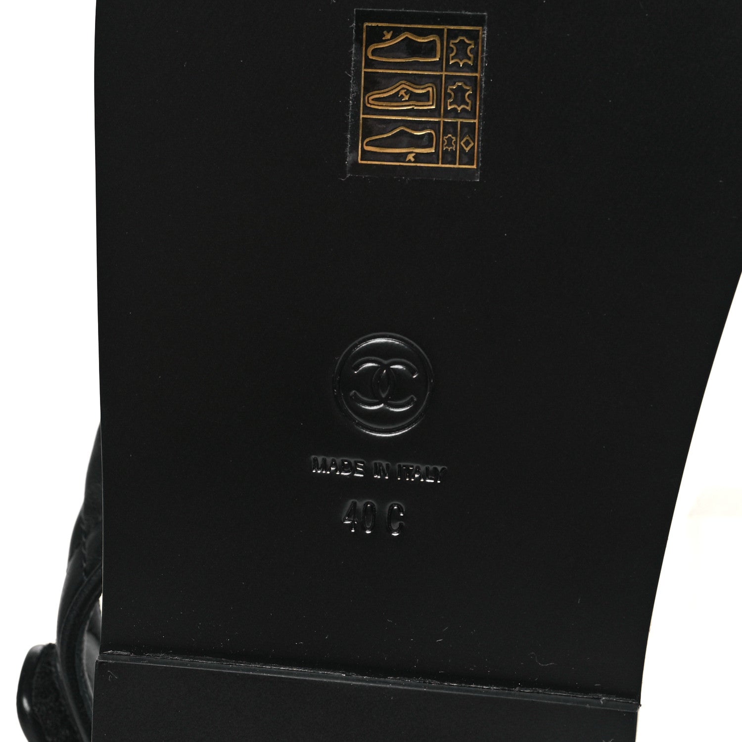 Chanel Lambskin Velcro Dad Sandals 40 Black 7 of 9