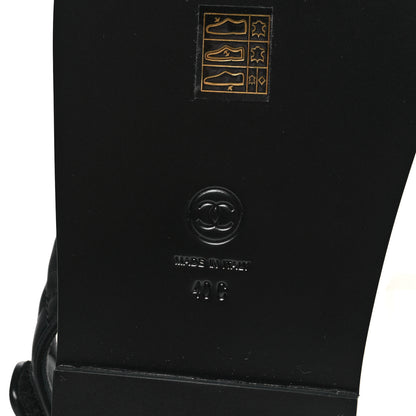 Chanel Lambskin Velcro Dad Sandals 40 Black 7 of 9
