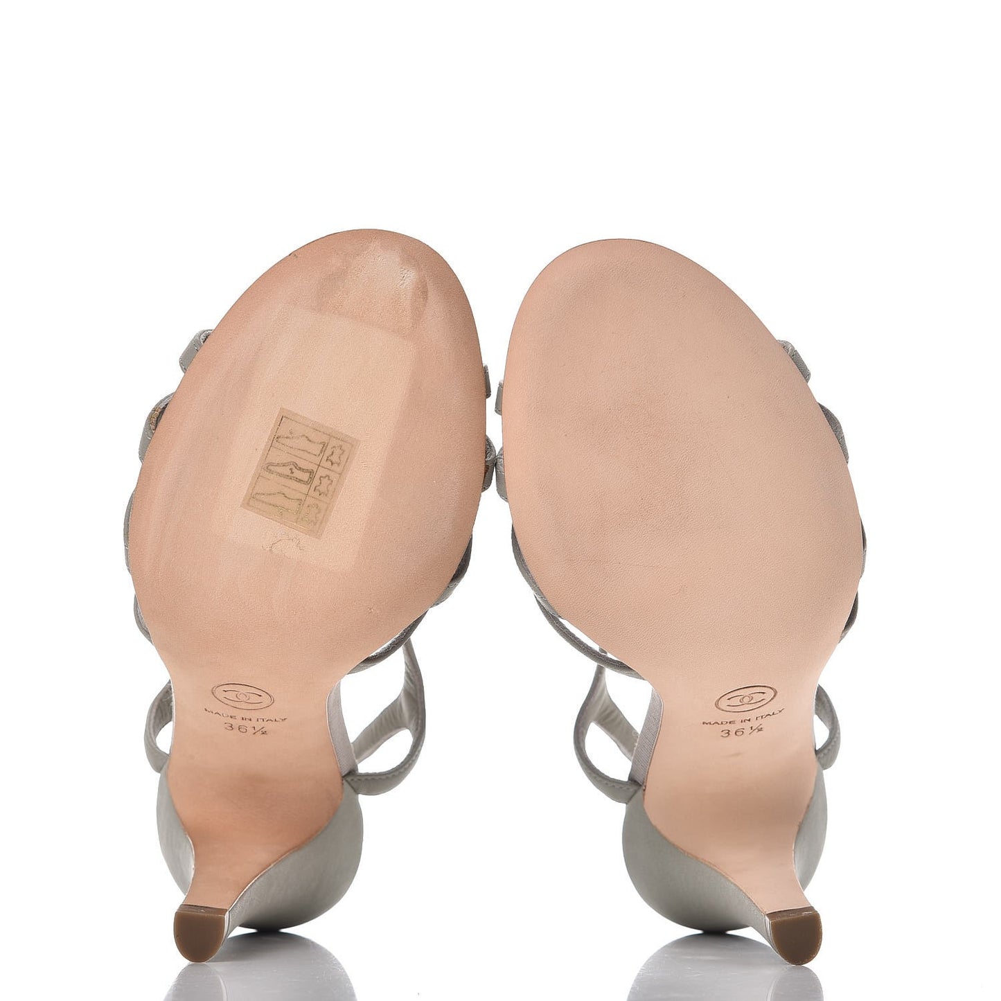 Lambskin Bow Sandals 36.5 Grey