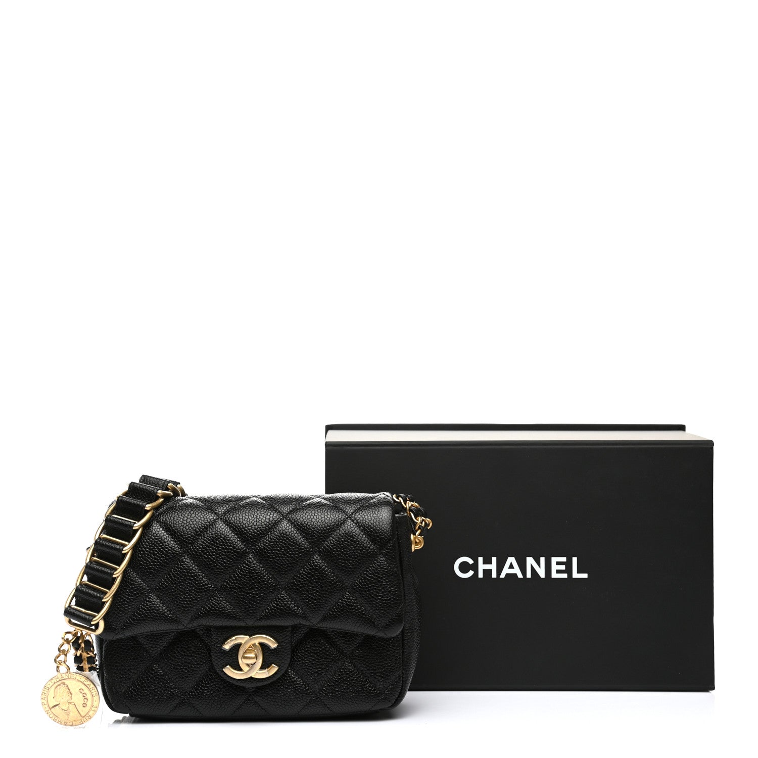 Chanel Caviar Quilted Mini Chain Soul Flap Black 11 of 11