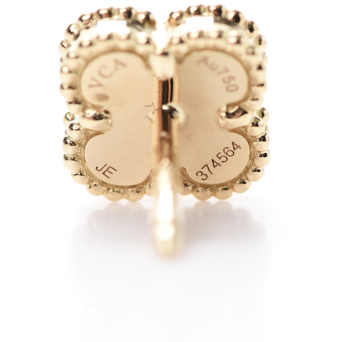 18K Yellow Gold Black Onyx Sweet Alhambra Earrings
