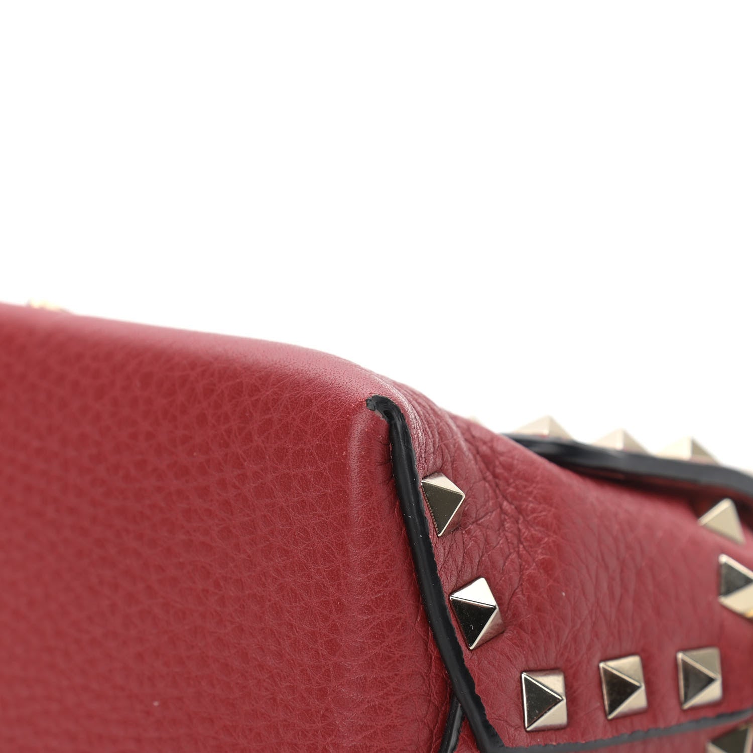 Valentino Garavani Pebbled Calfskin Mini Rockstud Crossbody Bag Rosso Valentino 8 of 14
