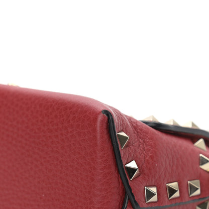 Valentino Garavani Pebbled Calfskin Mini Rockstud Crossbody Bag Rosso Valentino 8 of 14