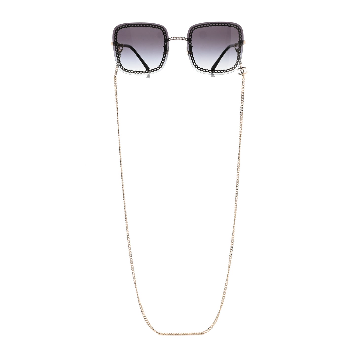 Chain Square Sunglasses 4244 Black
