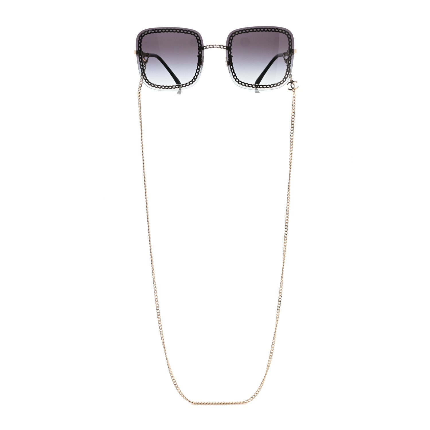Chanel Chain Square Sunglasses 4244 Black 9 of 9